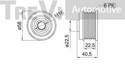 TREVI AUTOMOTIVE ap1224 -  Механизм свободного хода генератора